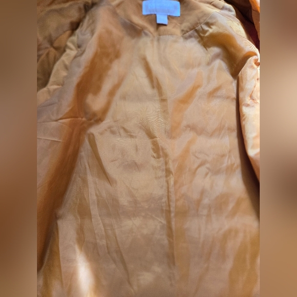 MICHAEL KORS Mustard Yellow Quilted Vest With Gold Snap Buttons. Size Medium - Picture 10 of 12